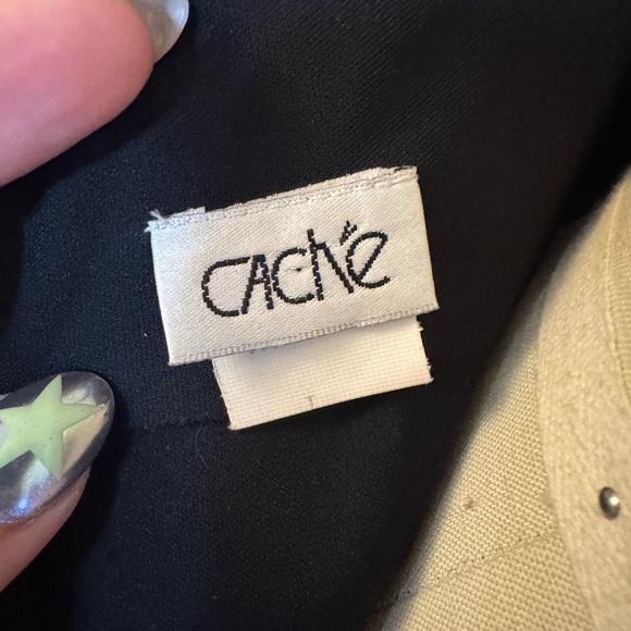 Vintage Black Cache Dress w/ Rhinestones - Picture 7 of 7